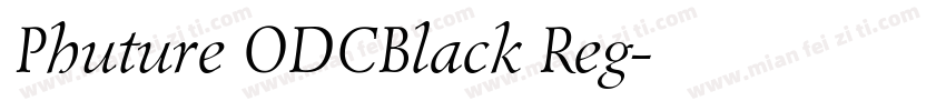 Phuture ODCBlack Reg字体转换